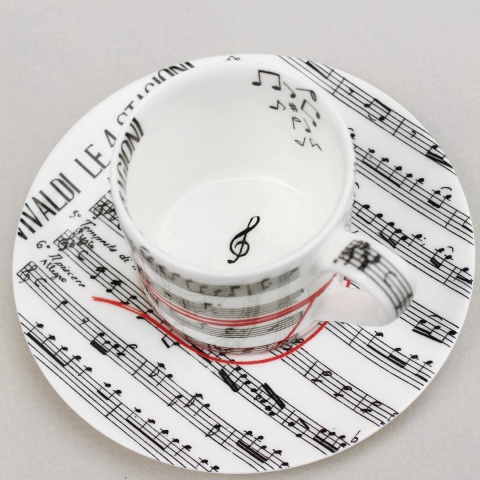 Чашка с блюдцем кофейная, 100 мл, FIL ROUGE MUSICA     5-6-91