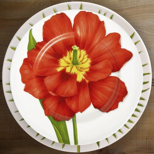 Обеденная тарелка 27 см Flower Freedom Taitu цвет красный