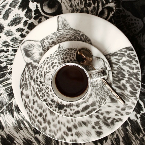 Чашка с блюдцем кофейная 100 мл leopard Wild Spirit Taitu