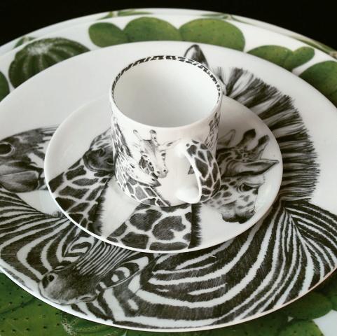Чашка с блюдцем кофейная 100 мл Giraffe Wild Spirit Taitu
