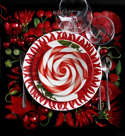 Тарелка 17 см Candy Red Taitu