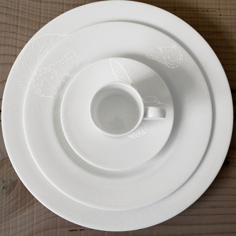 Чашка с блюдцем кофейная 100 мл Bianco&Bianco Taitu
