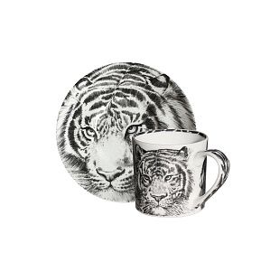 Чашка с блюдцем кофейная 100 мл Tiger Wild Spirit Taitu