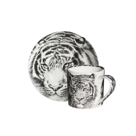 Чашка с блюдцем кофейная 100 мл Tiger Wild Spirit Taitu