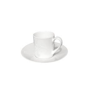 Чашка с блюдцем кофейная 100 мл Bianco&Bianco Taitu