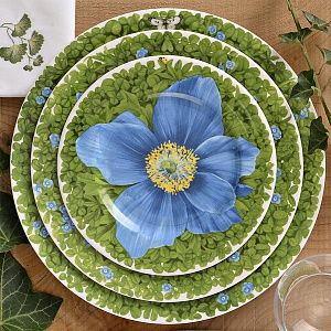Обеденная тарелка 27 см Front view Prati Italiani Taitu цвет голубой