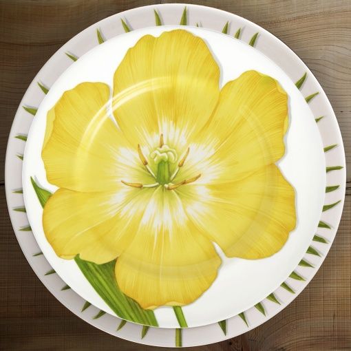 Обеденная тарелка 27 см Flower Freedom Taitu цвет желтый