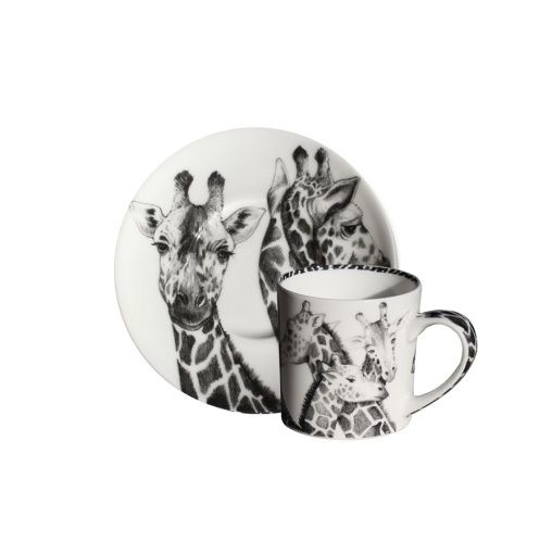 Чашка с блюдцем кофейная 100 мл Giraffe Wild Spirit Taitu